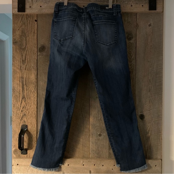 Women’s 8 KUT FROM THE KLOTH REESE Ankle Straight Leg Denim Striped Leg Jeans EC - Picture 9 of 15